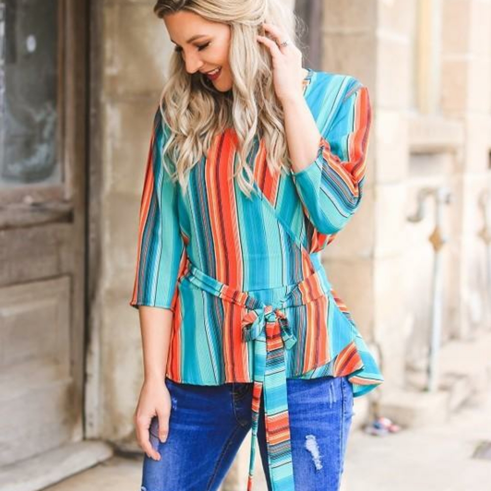 Serape Wrap Top